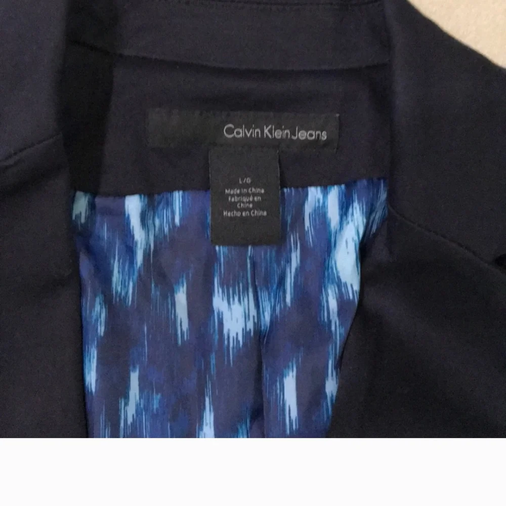 Calvin Klein Jeans Dark Navy Blue Women's s Blazer Power Stretch - Picture 2 of 3